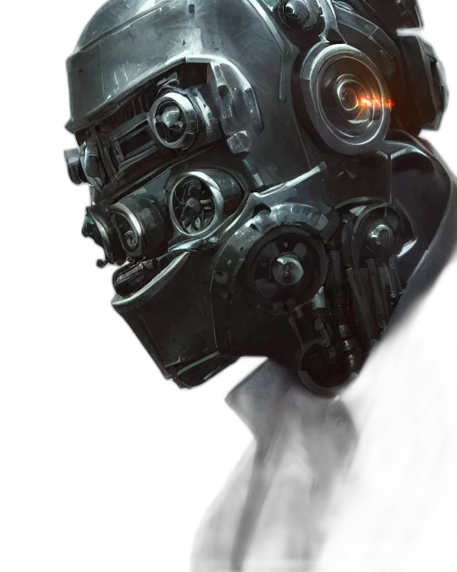 robot, mask, face, weapon transparent PNG cut-out