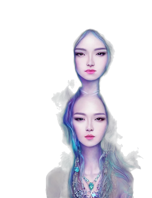 face, crown, hair, mask transparent PNG cut-out