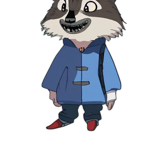 jacket, staff, animal, creature transparent PNG cut-out