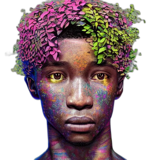 face, crown, flower, mask transparent PNG cut-out