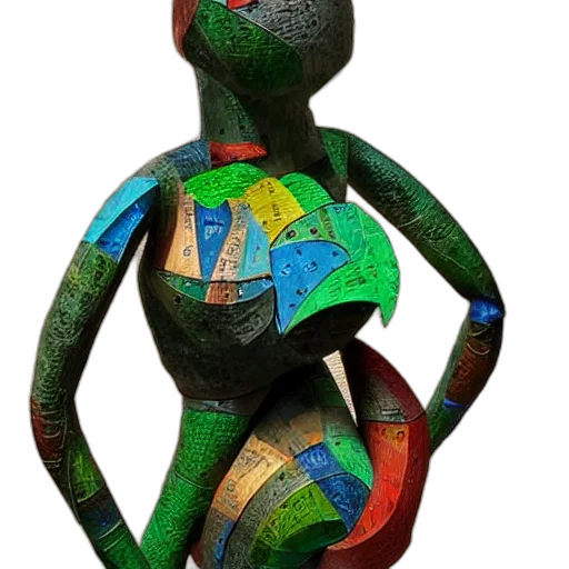 staff, robot, jewelry, 3d render transparent PNG cut-out
