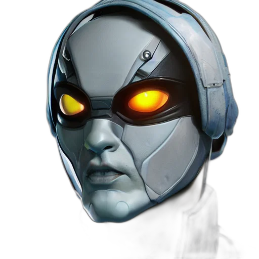 robot, mask, face, cyberpunk transparent PNG cut-out