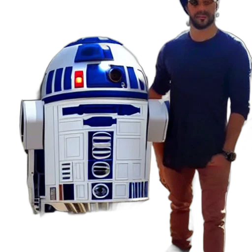 robot, 3d render, gigachad transparent PNG cut-out