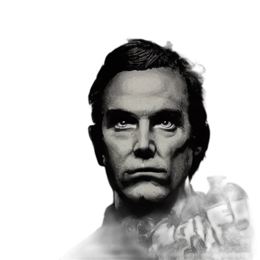 face, robot, photorealistic, comic book art transparent PNG cut-out