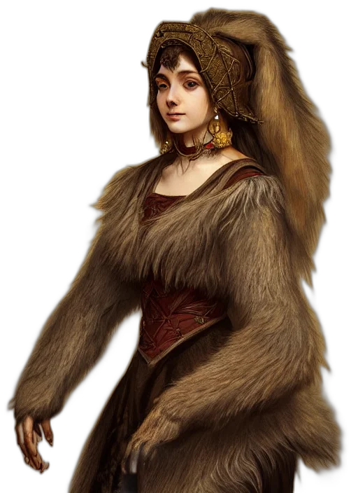 dress, staff, crown, jewelry transparent PNG cut-out