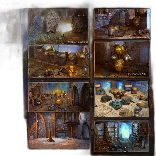 concept art, fantasy art, fire, earth tones transparent PNG cut-out