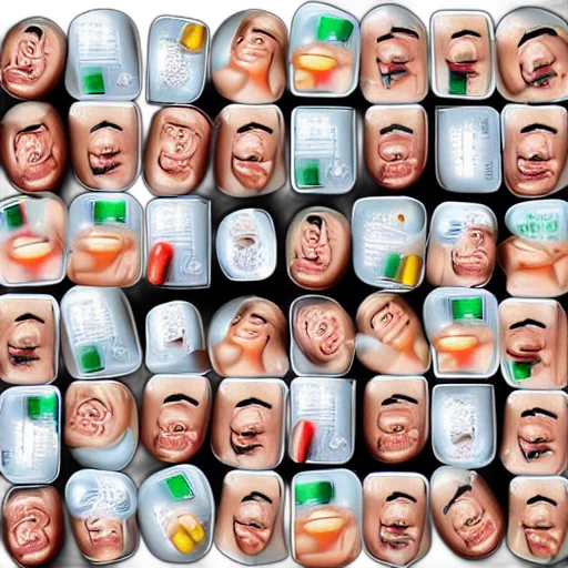 face, mask, bottle, photorealistic transparent PNG cut-out