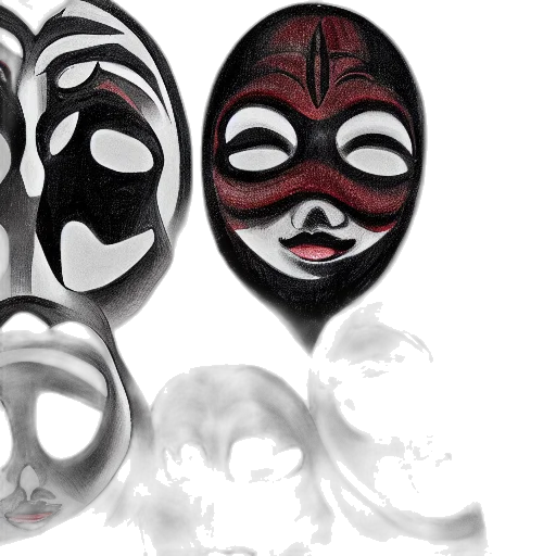 mask, jewelry, concept art, photorealistic transparent PNG cut-out