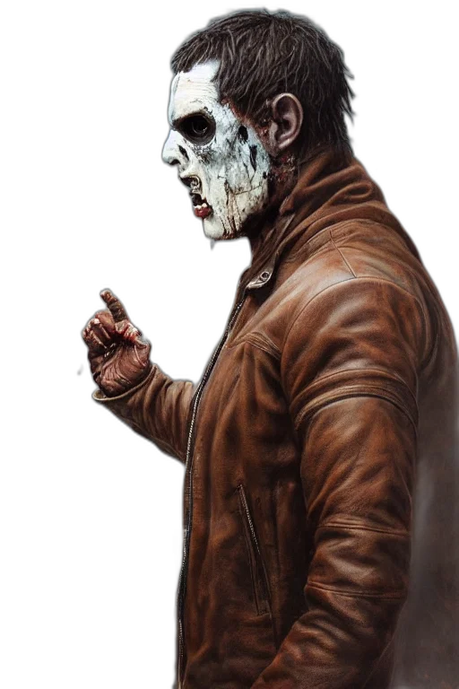 jacket, mask, face, comic book art transparent PNG cut-out