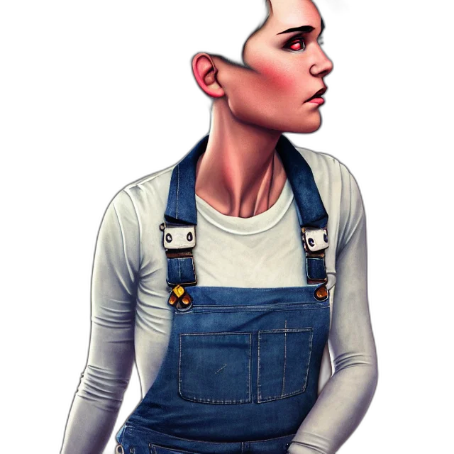staff, jacket, face, robot transparent PNG cut-out