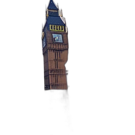 building, staff, umbrella, 3d render transparent PNG cut-out