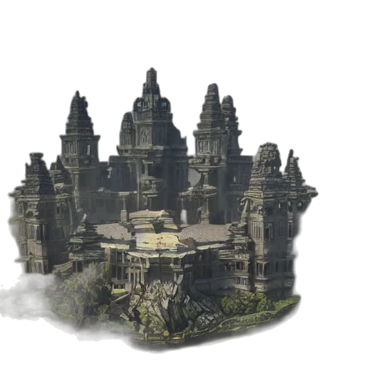 building, crown, concept art, 3d render transparent PNG cut-out