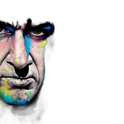 face, mask, watercolor, photorealistic transparent PNG cut-out