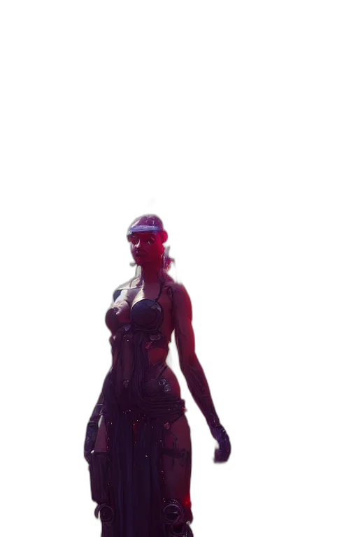 dress, staff, mask, creature transparent PNG cut-out