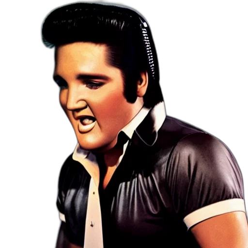 face, jacket, photorealistic, elvis transparent PNG cut-out