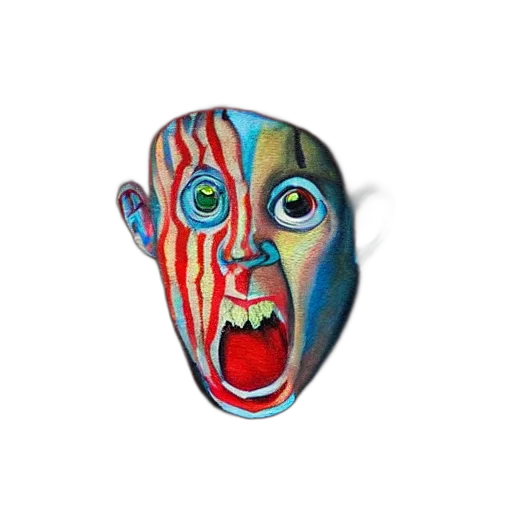 mask, face, creature, 3d render transparent PNG cut-out