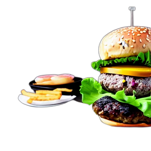 food, 3d render, photorealistic, pixel art transparent PNG cut-out