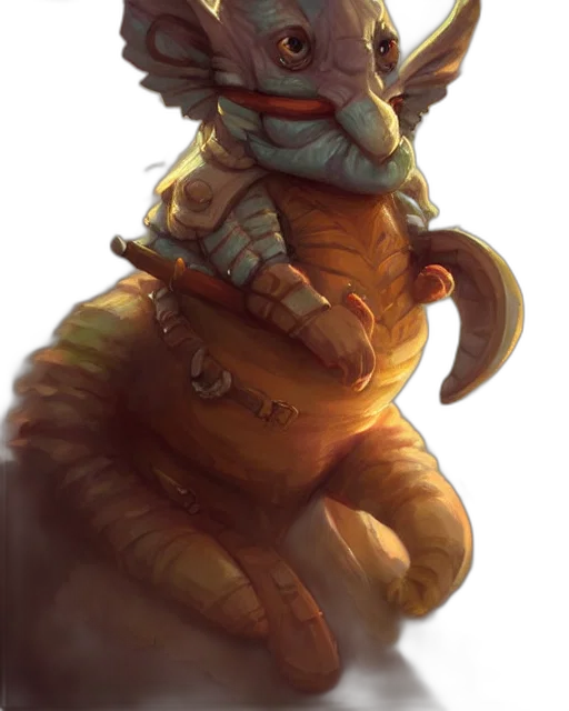 dragon, creature, staff, hat transparent PNG cut-out