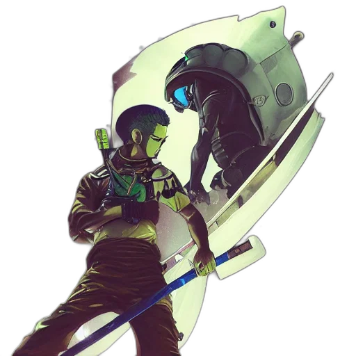 robot, staff, weapon, sword transparent PNG cut-out