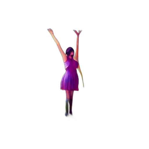 dress, staff, 3d render, pixel art transparent PNG cut-out