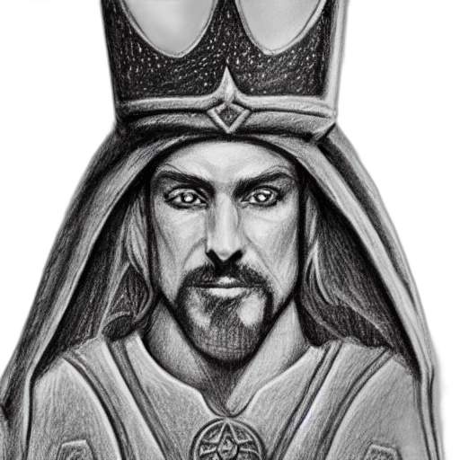 crown, sword, face, staff transparent PNG cut-out