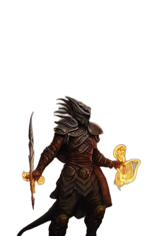 sword, staff, weapon, dragon transparent PNG cut-out