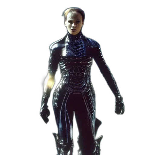 robot, staff, jacket, creature transparent PNG cut-out