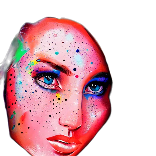 face, mask, jewelry, photorealistic transparent PNG cut-out
