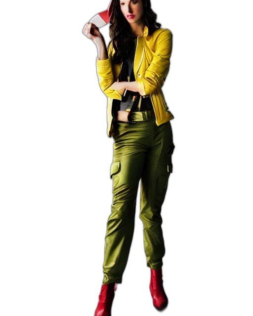 jacket, staff, concept art, 3d render transparent PNG cut-out