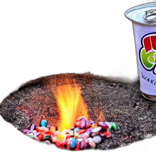 food, 3d render, photorealistic, fire transparent PNG cut-out