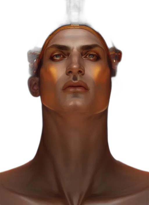 face, mask, crown, staff transparent PNG cut-out