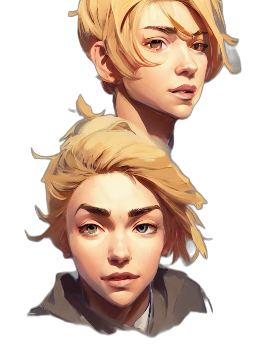 face, crown, concept art, fantasy art transparent PNG cut-out