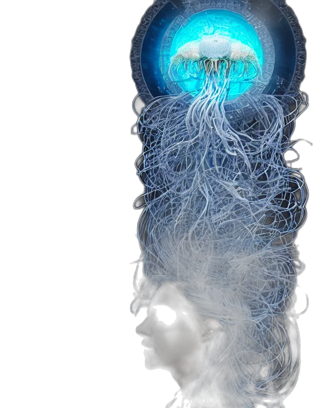 hair, robot, crown, mask transparent PNG cut-out