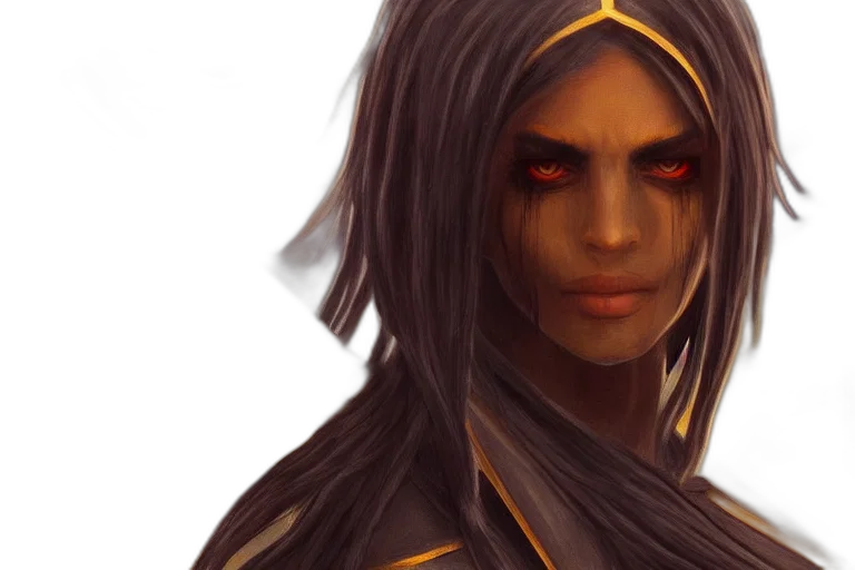 face, fantasy art, concept art, photorealistic transparent PNG cut-out