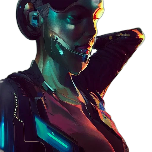 robot, mask, face, jacket transparent PNG cut-out