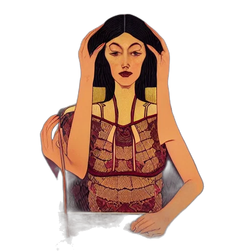 jewelry, mask, dress, fantasy art transparent PNG cut-out