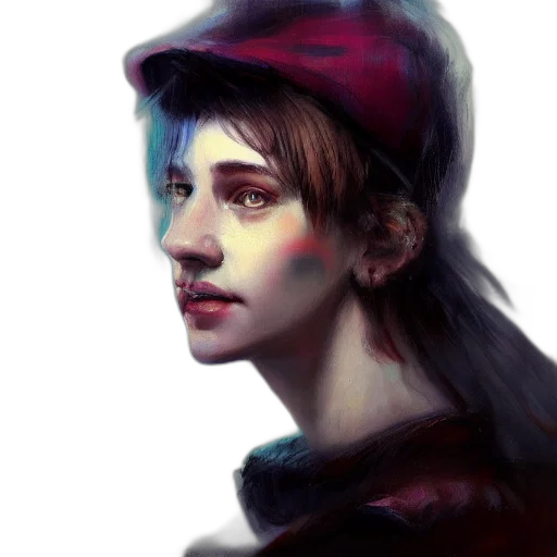 face, hat, crown, photorealistic transparent PNG cut-out