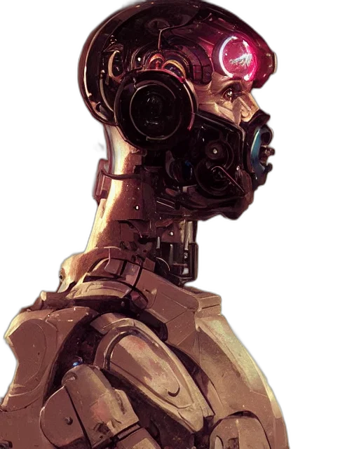 robot, face, mask, weapon transparent PNG cut-out