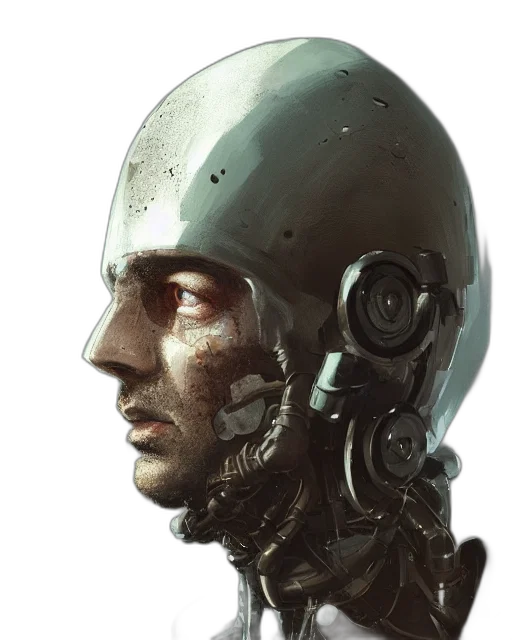 robot, face, mask, hat transparent PNG cut-out