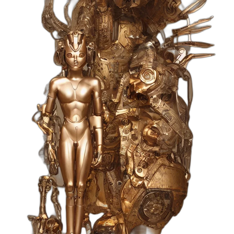 jewelry, crown, staff, robot transparent PNG cut-out