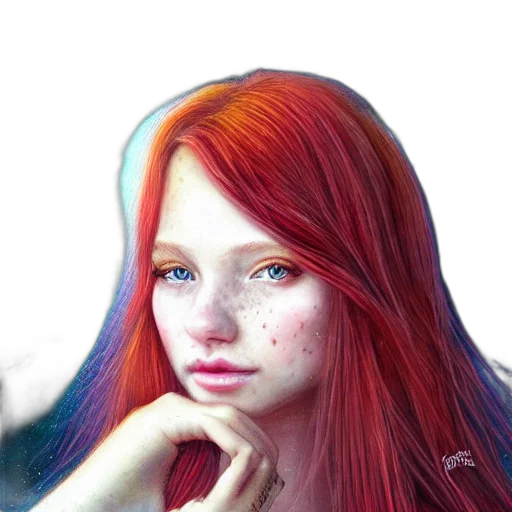 face, hair, creature, jewelry transparent PNG cut-out