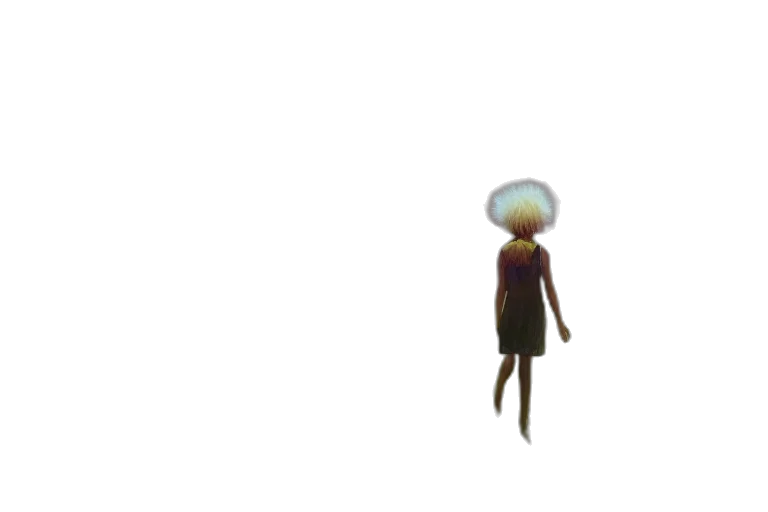 hair, staff, dress, hat transparent PNG cut-out