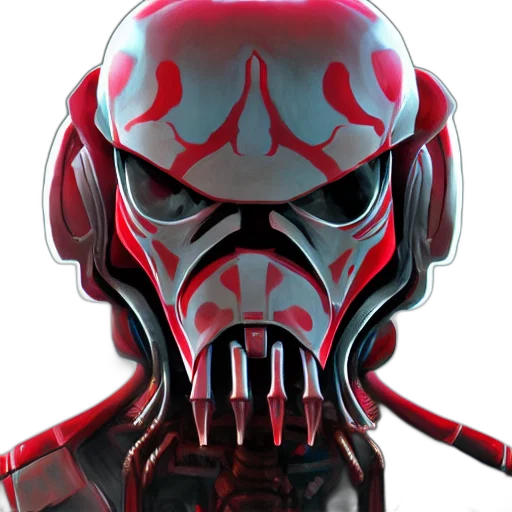 mask, face, robot, concept art transparent PNG cut-out