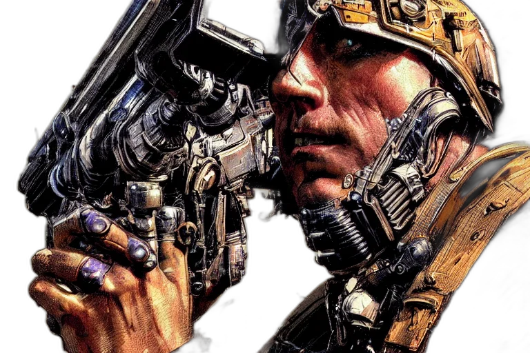 weapon, photorealistic, concept art, comic book art transparent PNG cut-out