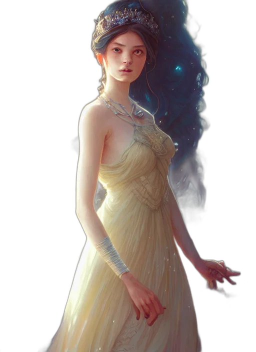dress, crown, dragon, face transparent PNG cut-out