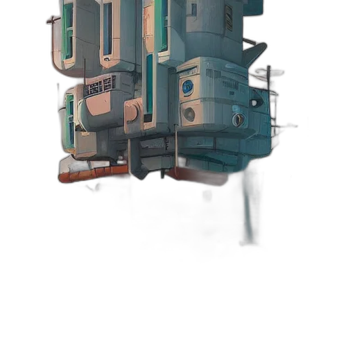building, robot, weapon, car transparent PNG cut-out