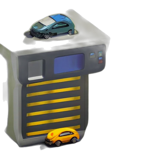 car, robot, 3d render, concept art transparent PNG cut-out