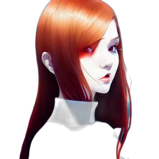 face, robot, hair, mask transparent PNG cut-out