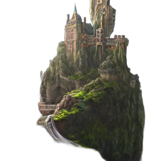 crown, dragon, sword, building transparent PNG cut-out