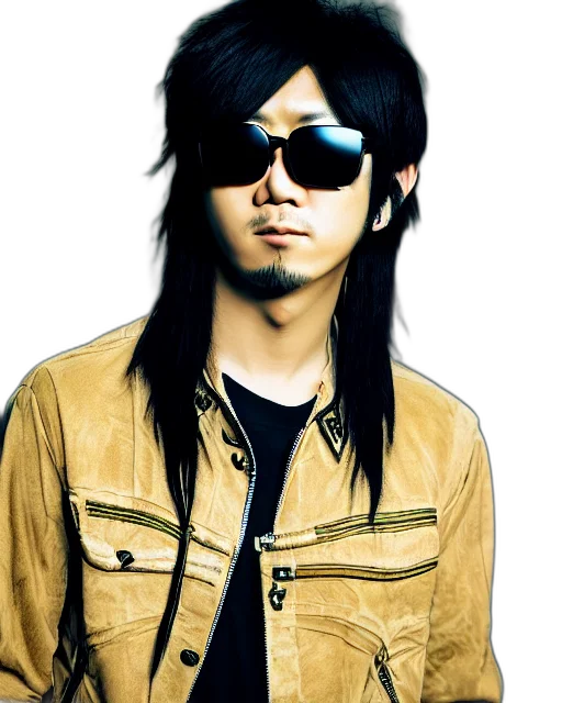 jacket, staff, hair, face transparent PNG cut-out
